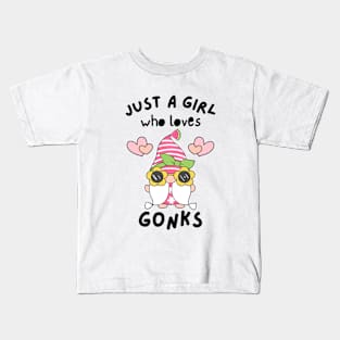 Just A Girl Who Loves Gonks Summer Kids T-Shirt